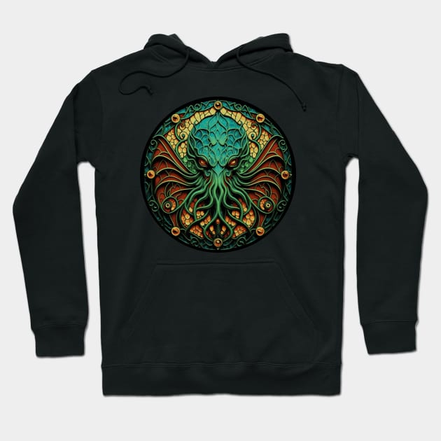 Stained Glass Cthulhu Hoodie by InfinityTone